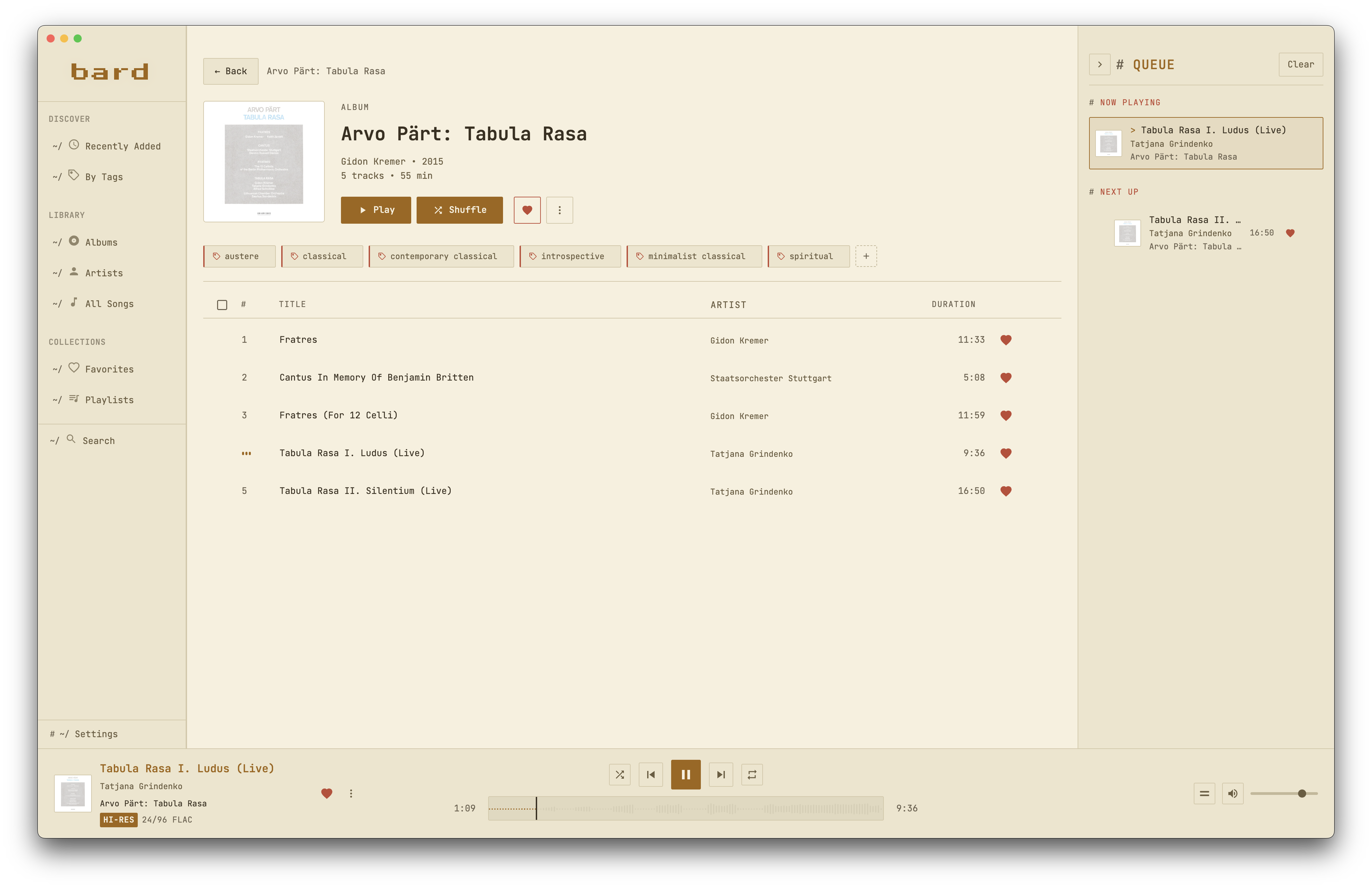 Warm sepia light theme