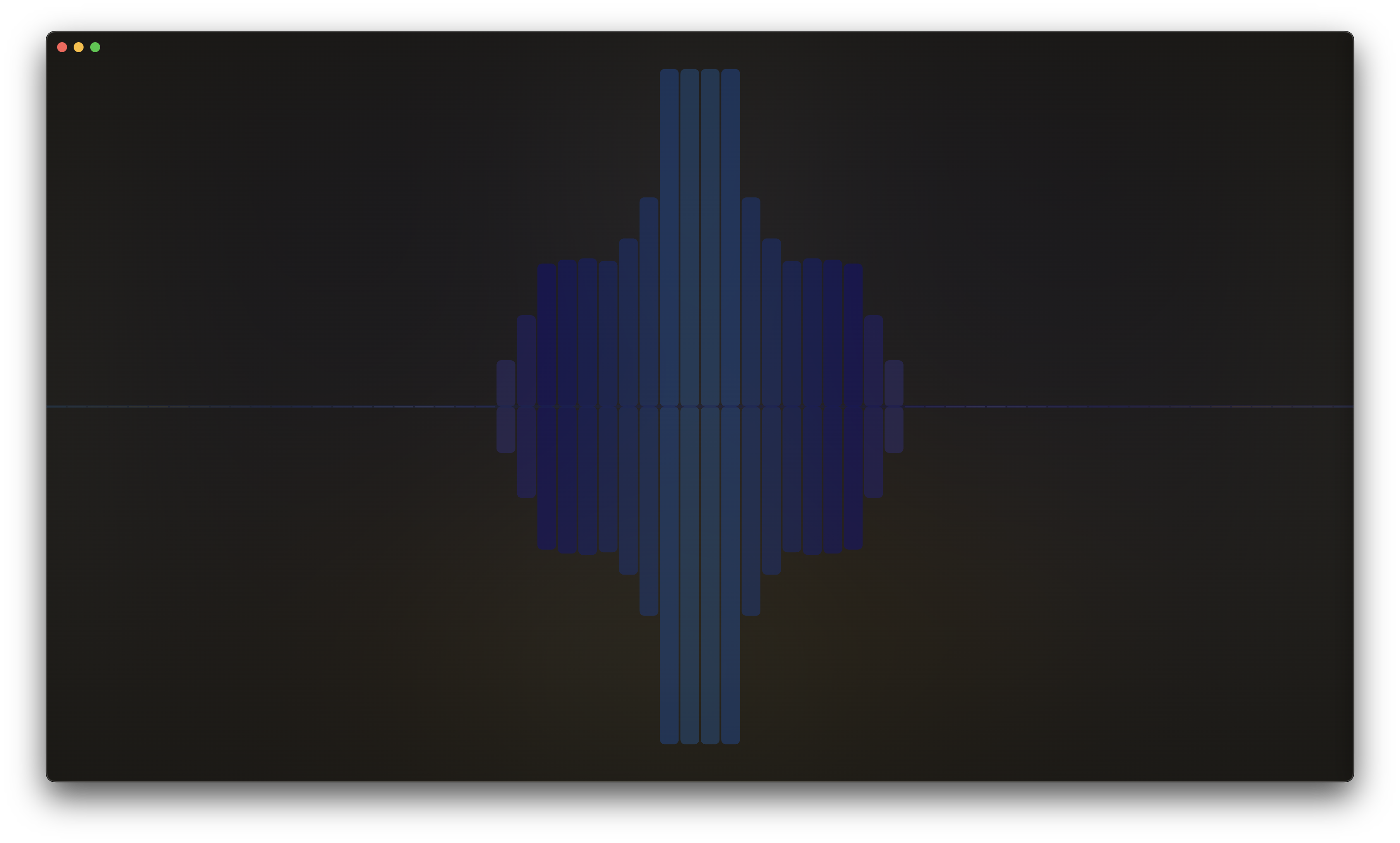 Mirrored bars visualizer in idle focus mode