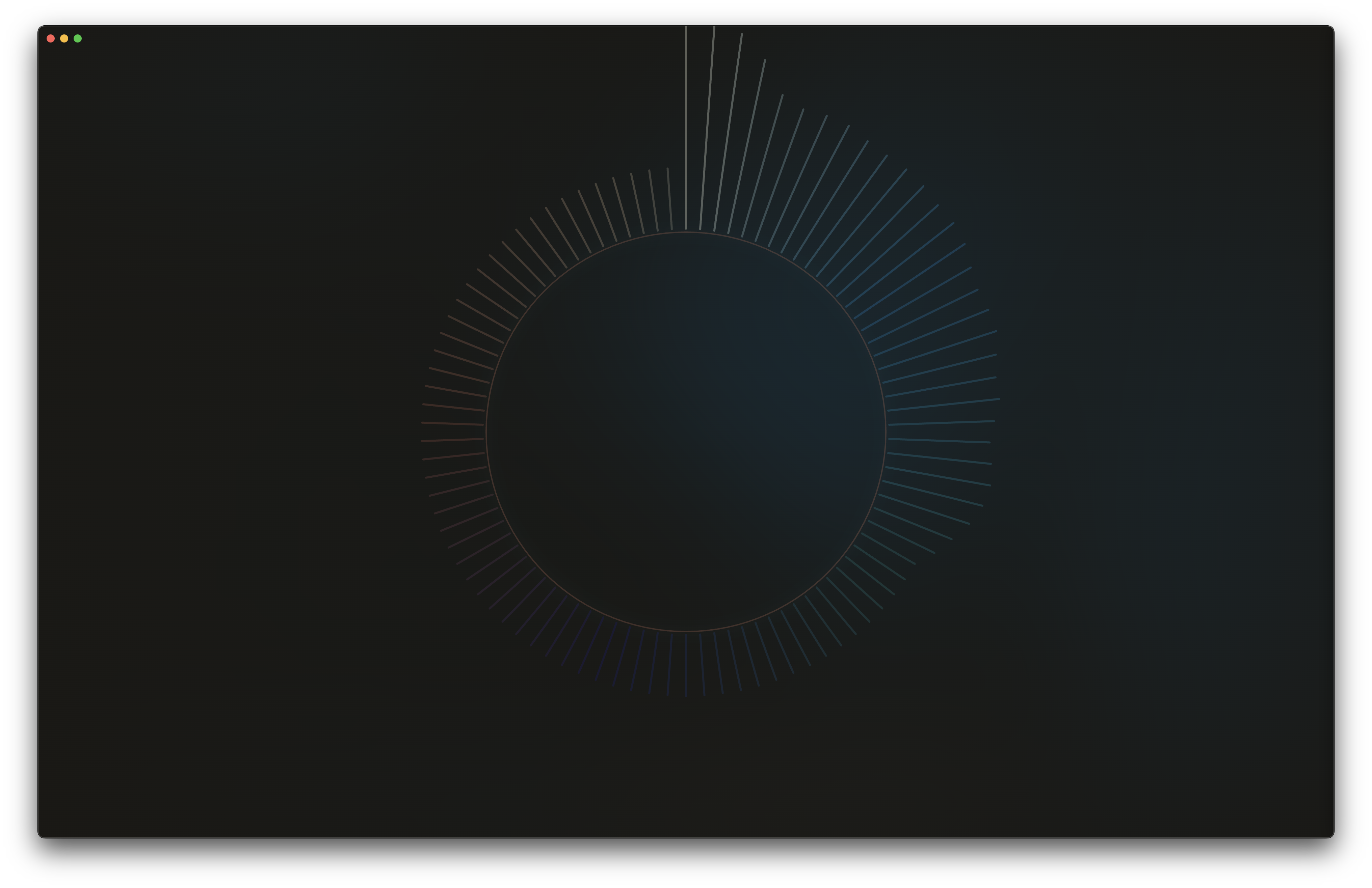 Circular visualizer in focus mode